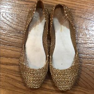 Gold Glitter Flats